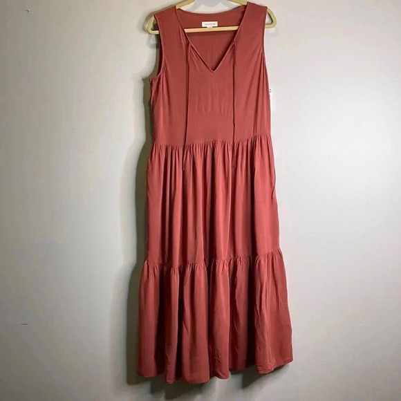 Treasure & Bond Brown Summer Dress - Picture 2 of 10